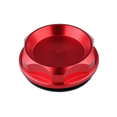 Applicable to Mitsubishi EVO 4G63 lingshuai Lingyue Lanse RALLIART snap-on engine oil cover (Tank cap) - red-with-labeling