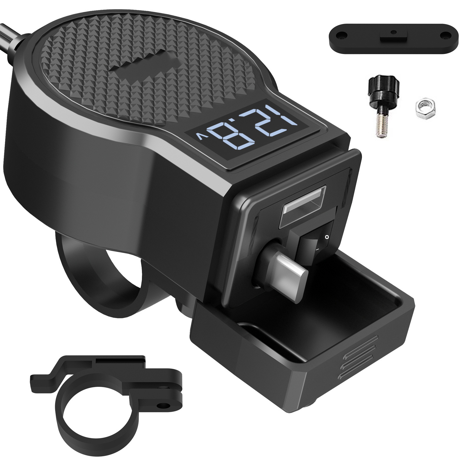 MT-10 伸缩车充  摩托车点烟器闪充车充  机甲伸缩线车充