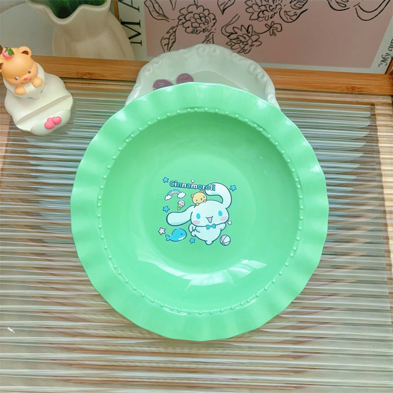 labubu马卡龙糖果色沙拉盘家用水果盘儿童甜品早餐零食水果蛋糕盘|undefined