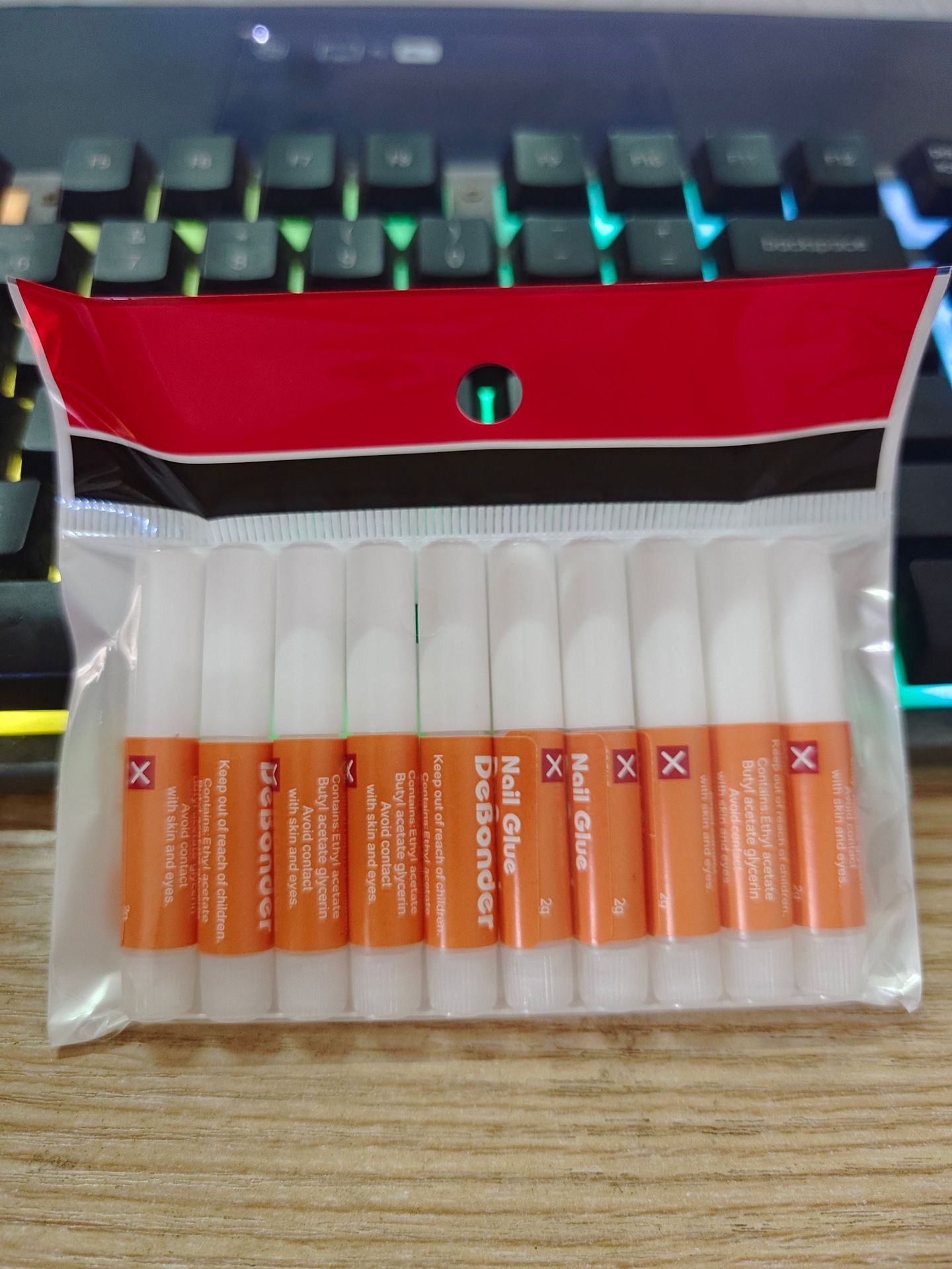 2G pegamento de uñas joyería de uñas desgaste adhesivo pegamento de taladro de uñas transparente pegamento de extensión de pieza de clavo falso