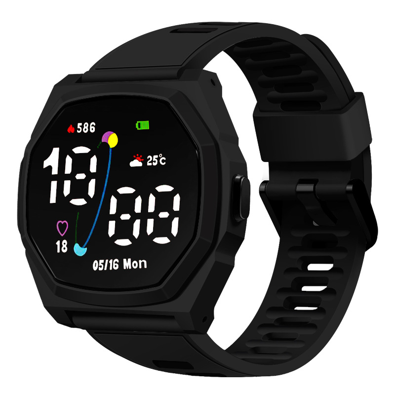 En stock nuevo estudiante casual LED reloj electrónico Apple botón Digital impermeable deportes hombres y mujeres reloj