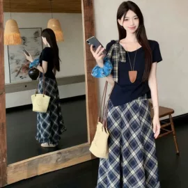 时尚休闲套装;女式T恤;连衣裙