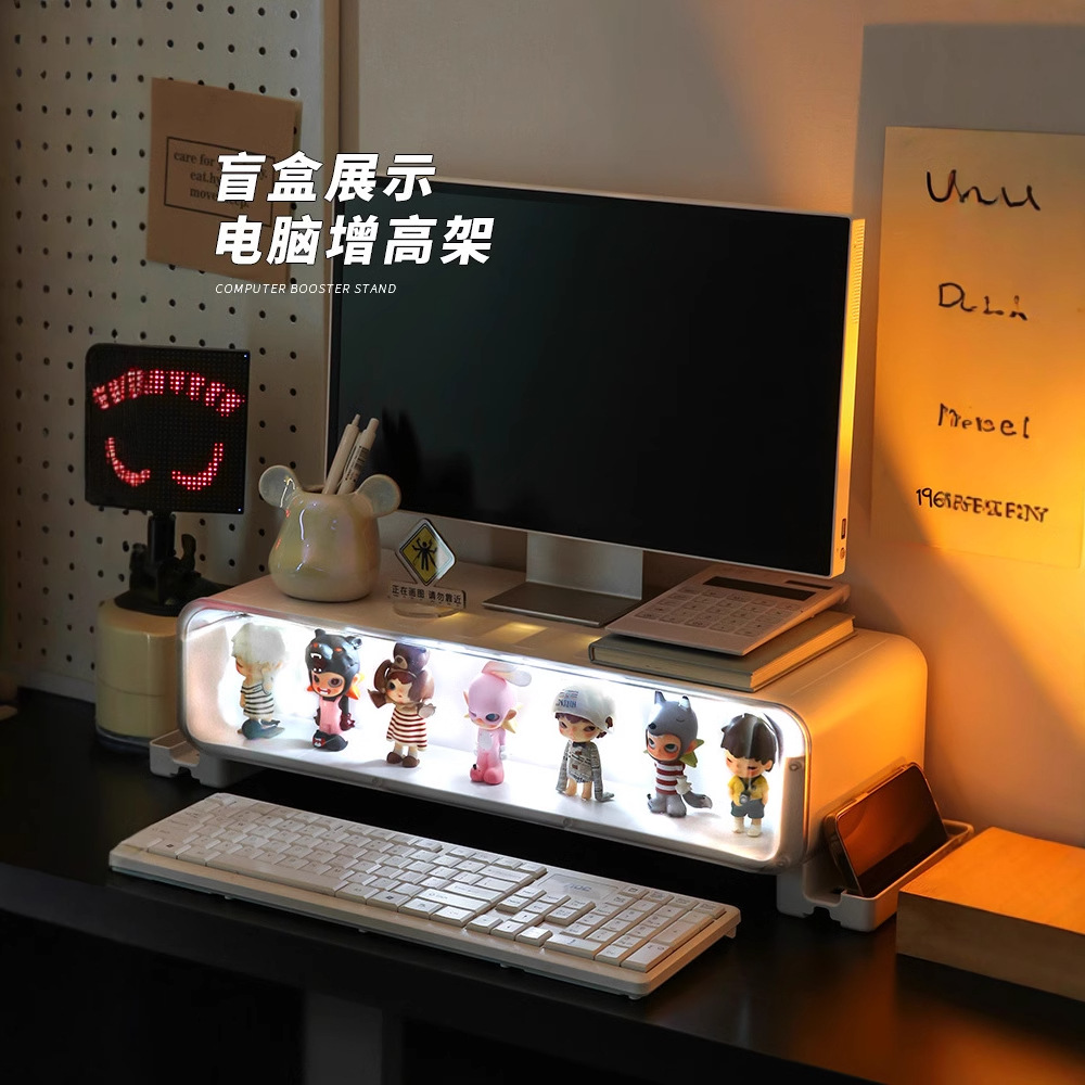 데스크탑 모니터 데스크탑 컴퓨터 높이 조절 블라인드 박스 핸드 디스플레이 랙 스토리지 랙 오피스 워크 스테이션 스토리지 박스