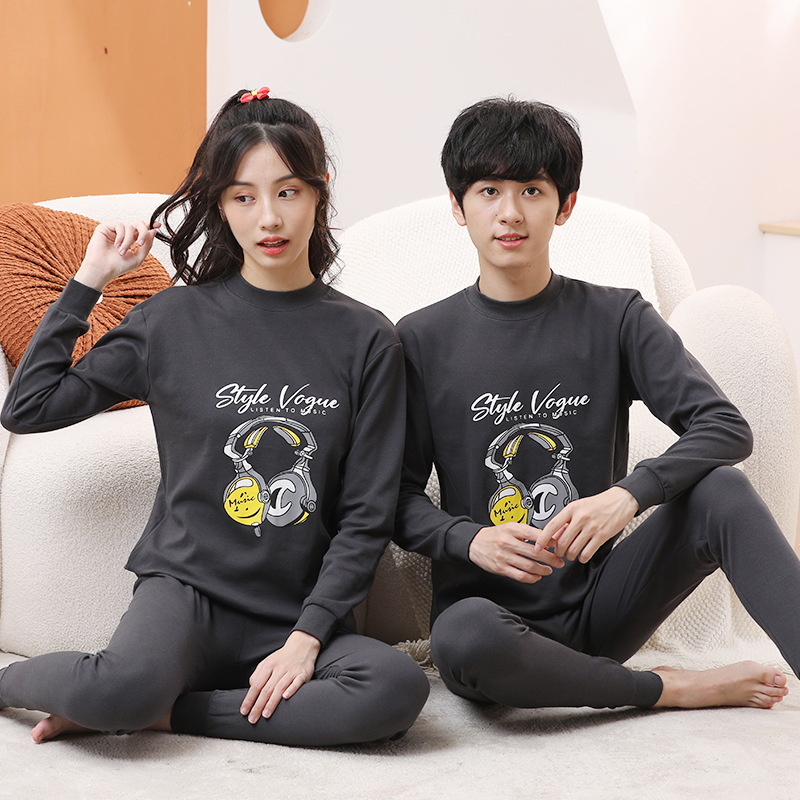 Bzj pantalones de otoño - auriculares grises oscuros de cuello Medio