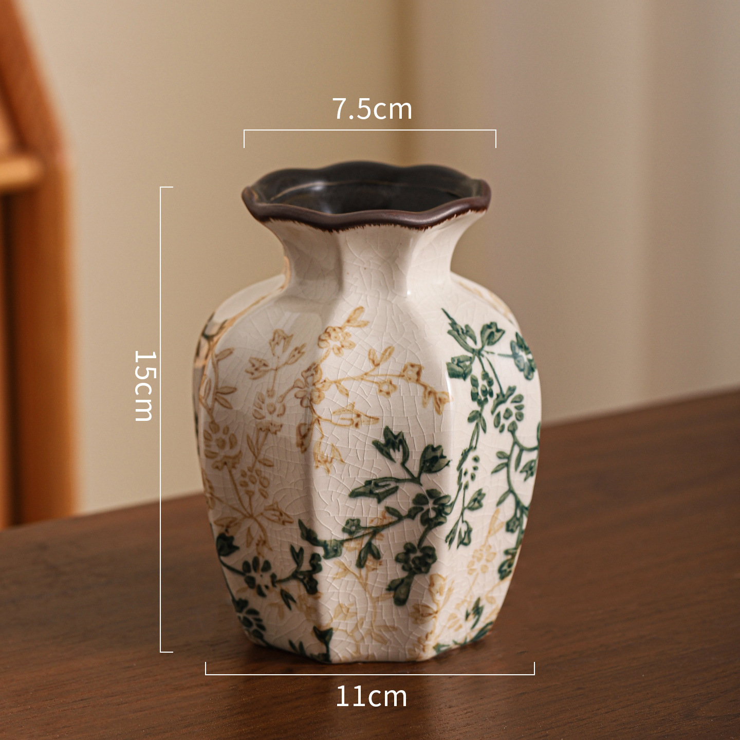 Flores rotas de palma verde B15 (11 * 7,5 * 15 cm) 60 cajas completas