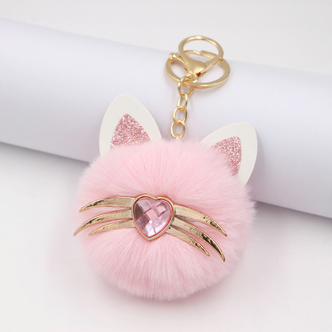 Mignon Léopard Chat Barbe En Peluche Griffe De Chat Sac Pendentif Porte-clés Pendentif display picture 2