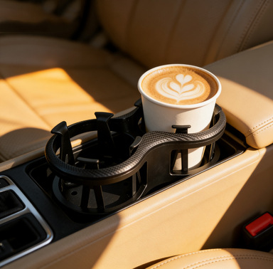 Popular Multi-Functional Car Cup Holder That Splits into Two Parts to Hold Water Bottles, Milk Tea, and Beverages
