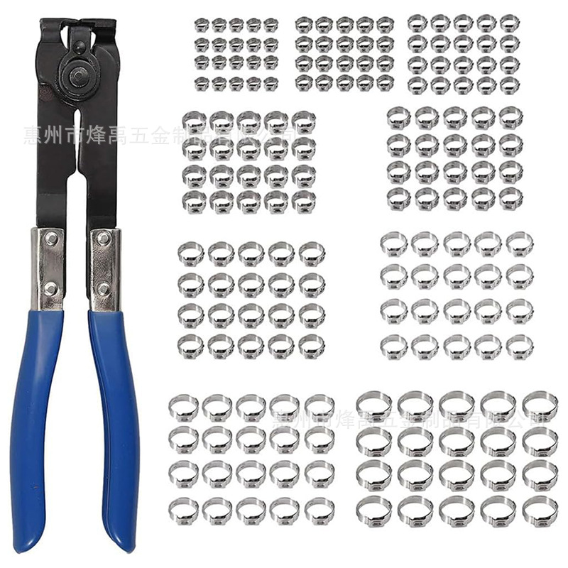 Exclusividad transfronteriza 170pcs abrazadera sin extremos de una oreja con abrazadera azul con pegatina duradera