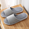 Summer slippers, non-slip wear-resistant footwear indoor for beloved, cotton and linen