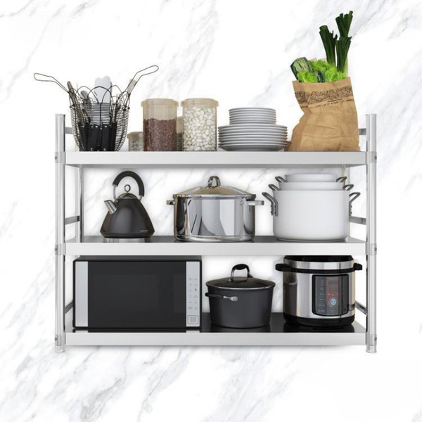 Kitchen wall-mounted storage rack with fence stainless steel…