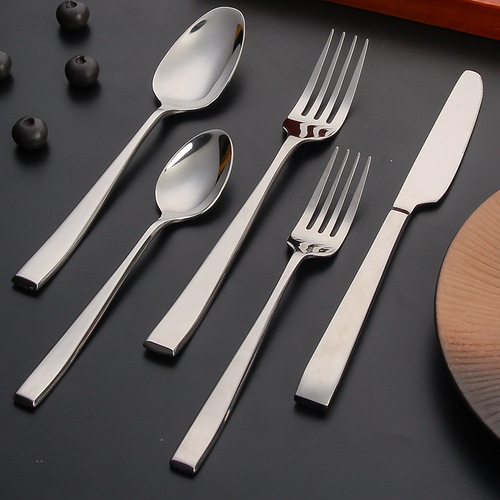 Stainless steel knife, fork and spoon set household thickened steak knife, fork and spoon creative hotel restaurant western food tableware