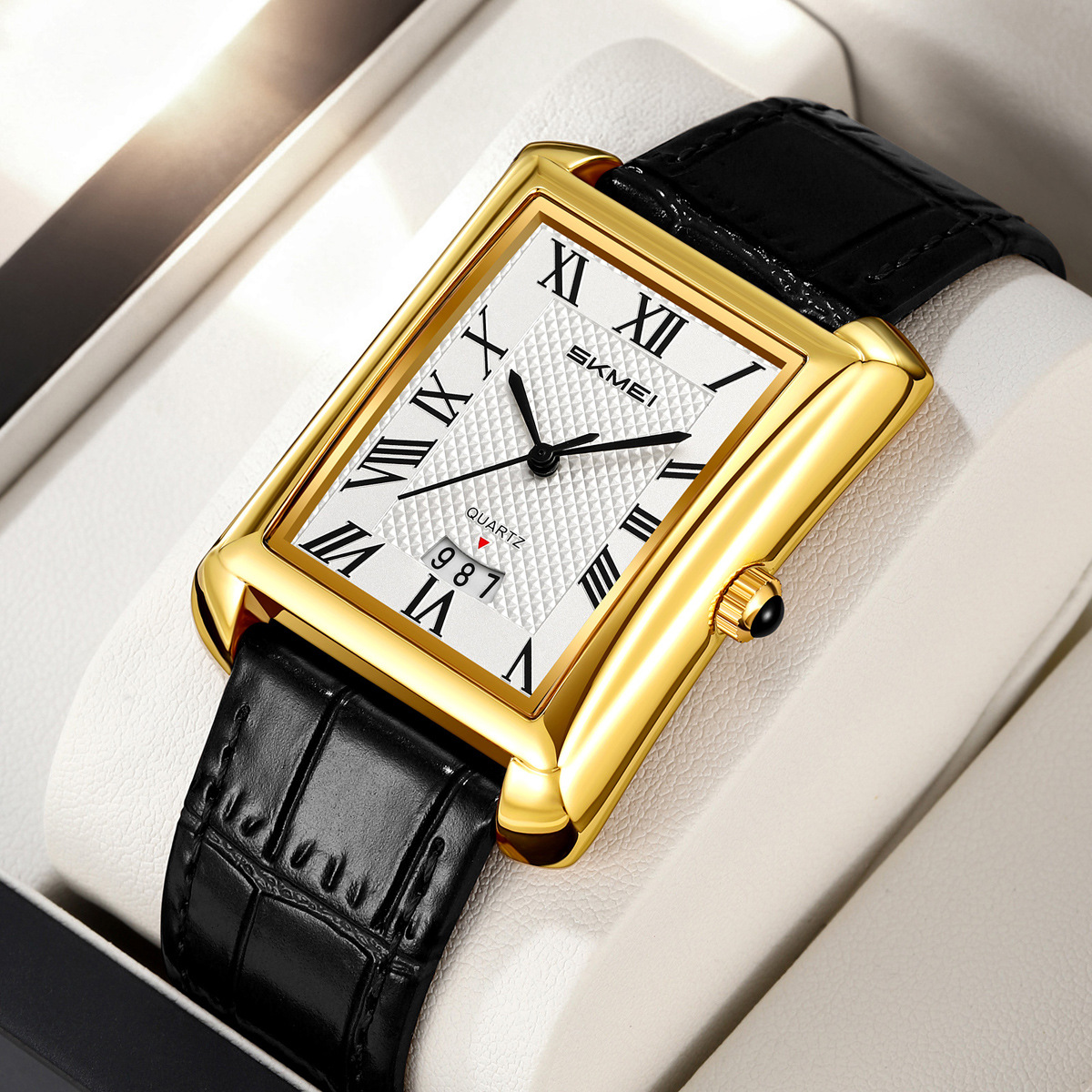 Momento de moda simple reloj de hombre correa reloj de negocios impermeable calendario reloj de cuarzo comercio exterior transfronterizo al por mayor