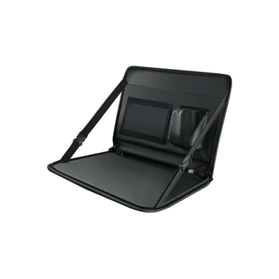 Car Steering Wheel Dining Table Leather Seat Storage Bag Multifunctional Laptop Holder Foldable Car Small Table (Car table board) - black