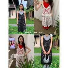 [依御霖]法式甜美蕾丝花边连衣裙女 2024夏季叠穿小仙女风吊带
