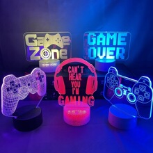 跨境创意3D小夜灯亚克力触摸遥控亚克力氛围灯LED16色创意台灯
