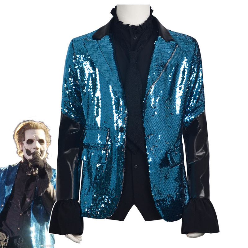 Ghosts Ghost Band Cos Suit Halloween Sequin Suit Rock Singer Stage Costume Party Performance Costume