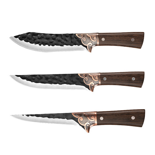 Longquan Bone Scoring Knife Kitchen Meat Cutting Knife Bone Shaving Knife Sharp Pig Slaughter Sheep Slaughter Meat Shaving Lamb Forging Multi-purpose Knife Wholesale