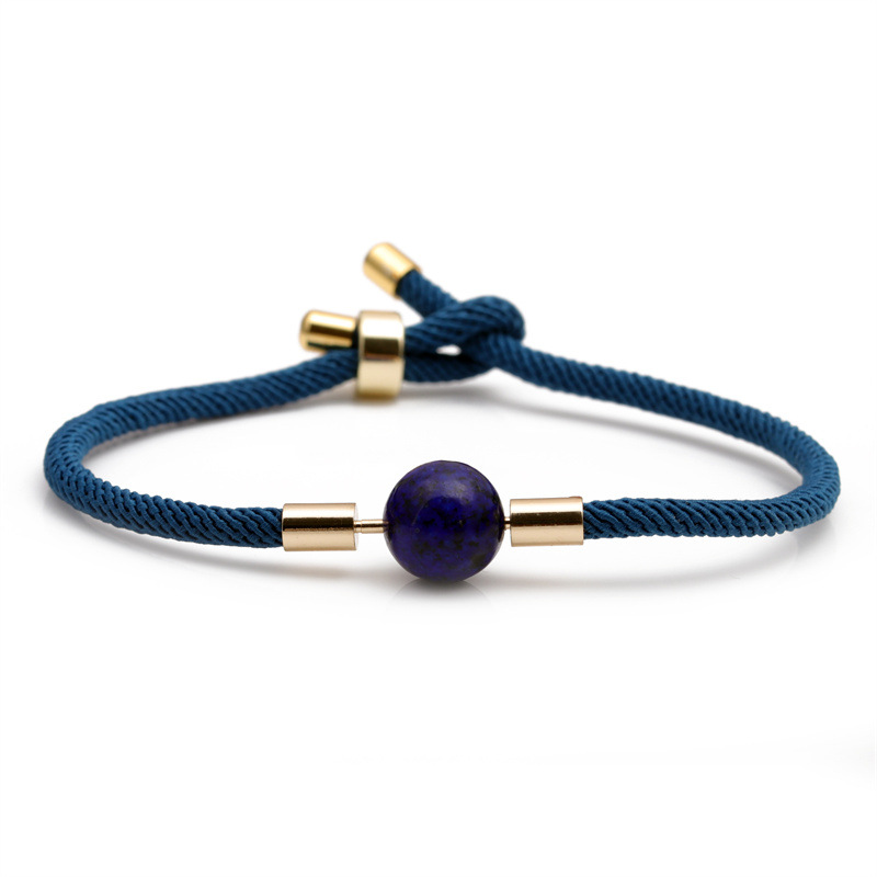 Europeo y americano transfronterizo color retráctil ajustable cuerda básica pulsera 10mm perlas rojo Milán cuerda DIY pulsera