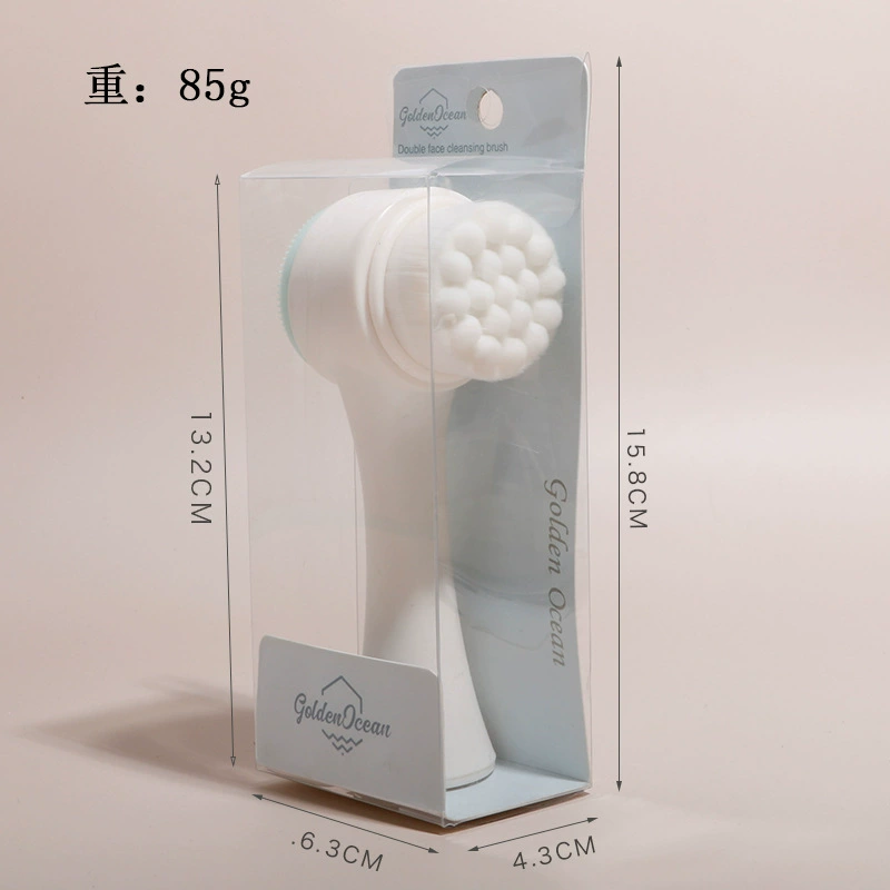 Double-sided Silicone Nylon Cleansing Brush, Standable Facial Wash Brush, Soft Bristles