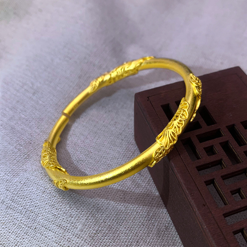 Vietnam oro clásico estilo étnico pulsera de las mujeres chapadas en oro joyería xiangsi ratán moda pulsera abierta regalo de cumpleaños