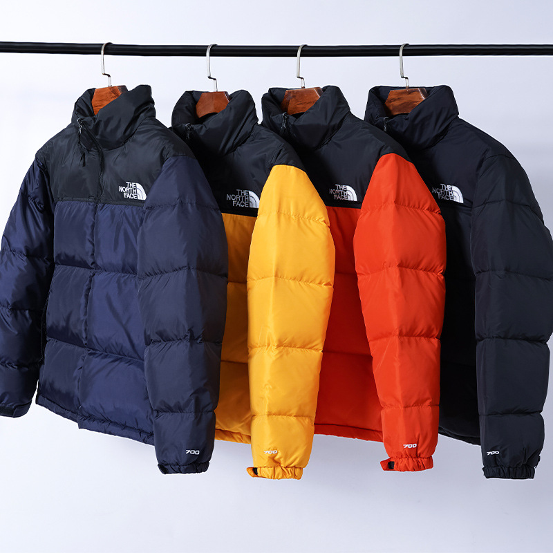 Keep warm men's solid color down jacket for leisure with zipper