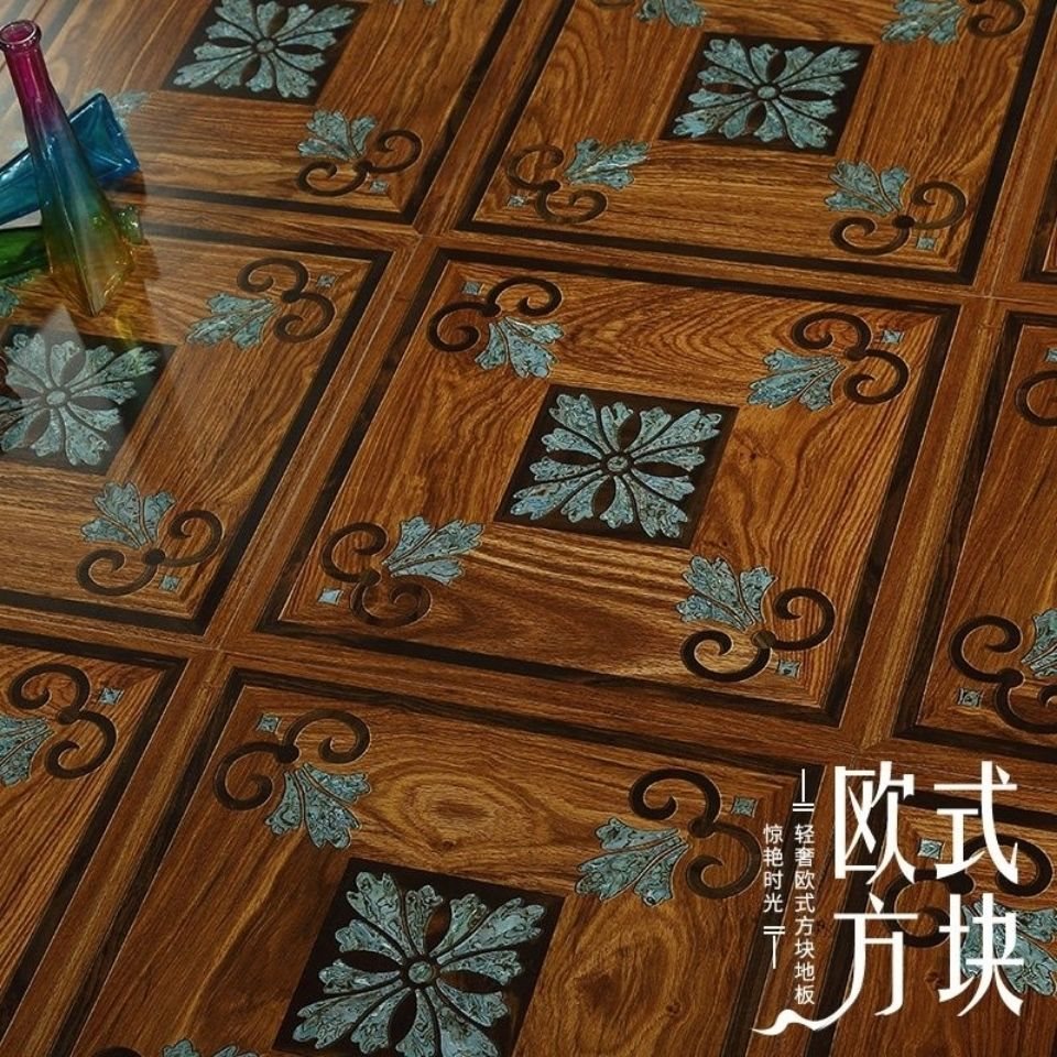 强化复合拼花地板家用客厅卧室浮雕耐磨地暖12mm个性艺术地板