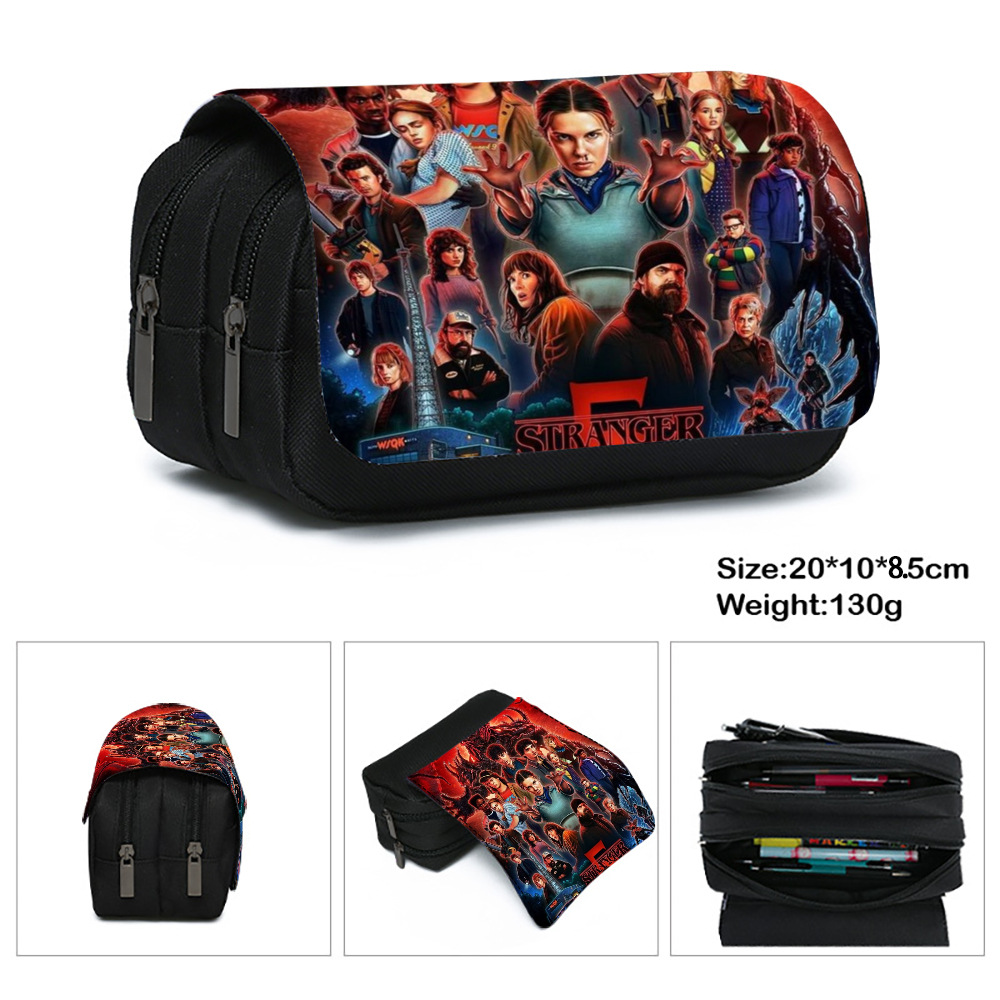 5 bolsas de bolígrafo de gran capacidad de almacenamiento multicapa de tela Oxford bolsa de papelería estudiante calificación transfronteriza portátil