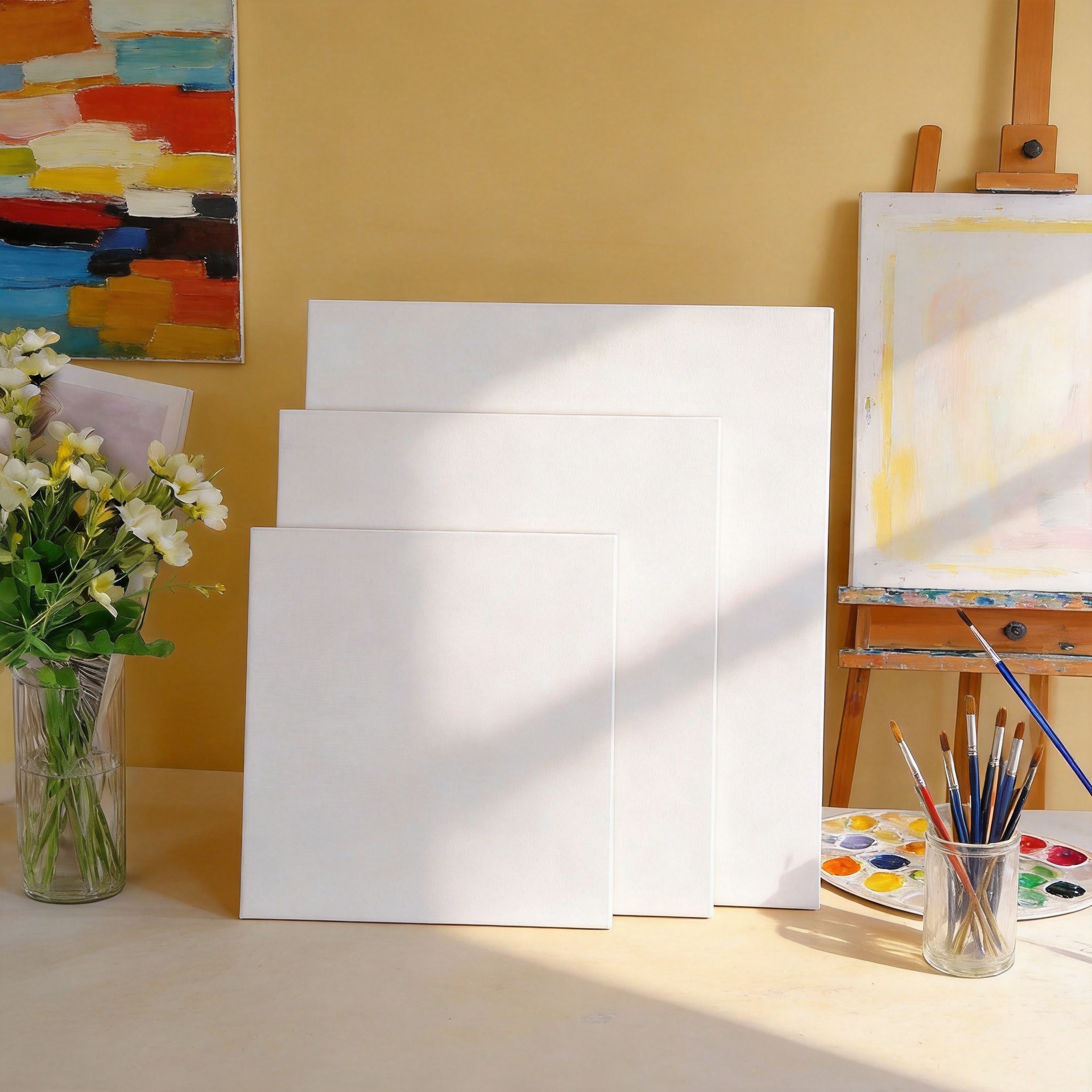 Customized Pure Cotton Thickened White Oil Painting Board for Acrylic Paint DIY Coloring and Painting, Supports Customization
