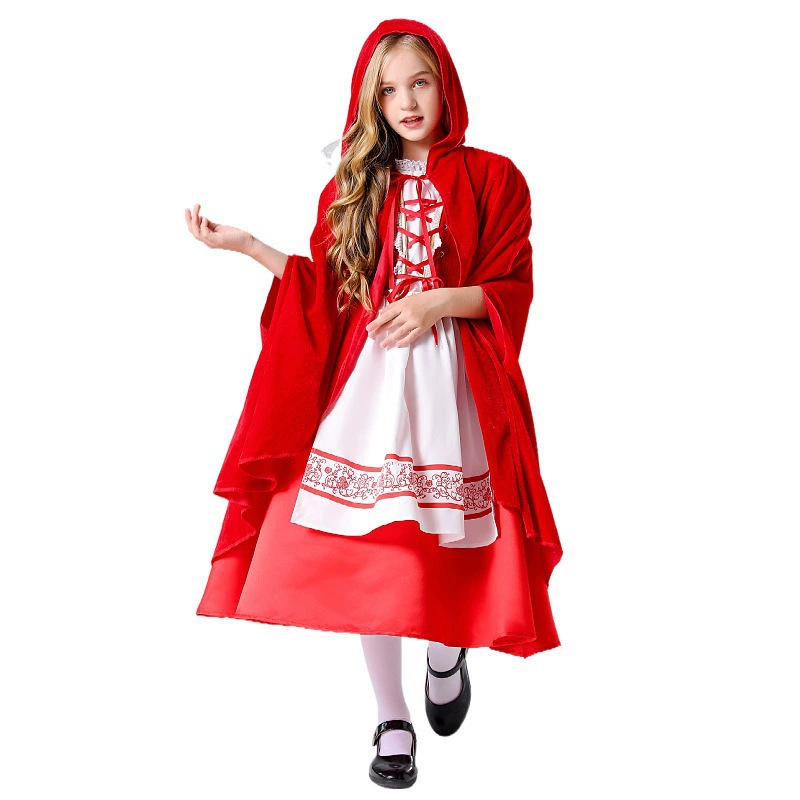 Маленькая Красная Шапочка, костюм, Хэллоуин, косплей, европейский стиль