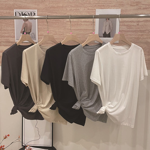 Cotton thin quality fitted Korean trend T-shirt