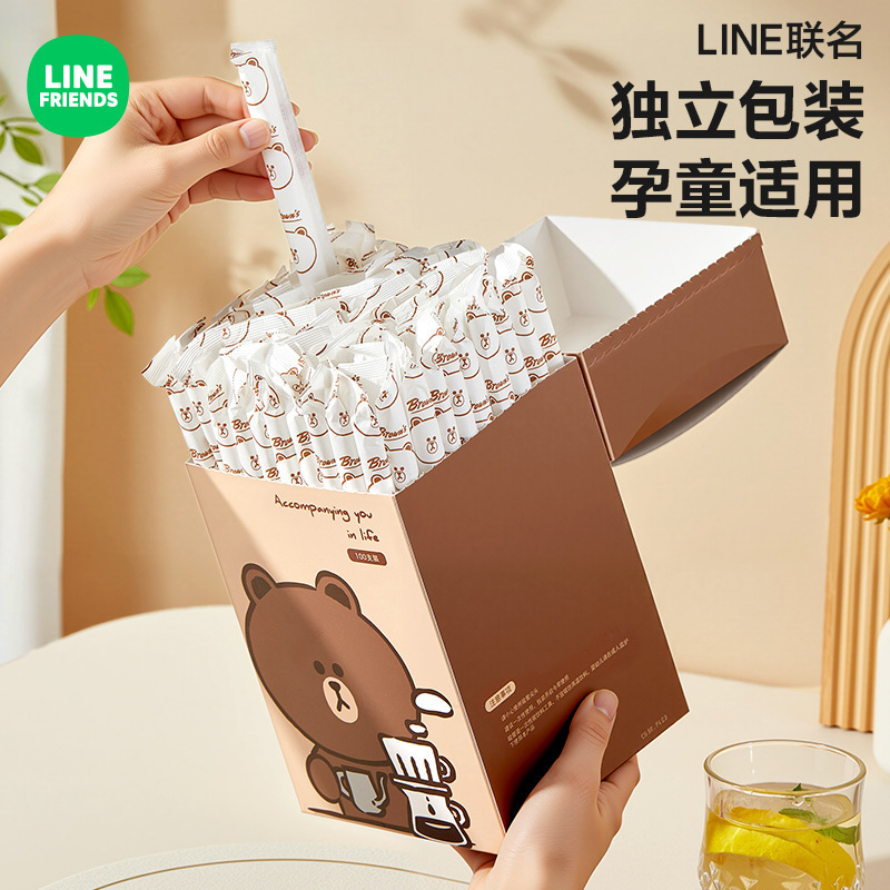ブラウン熊ストローは使い捨てで子供食品級の曲げ可能な水専用の使い捨てストローを包装します。|undefined