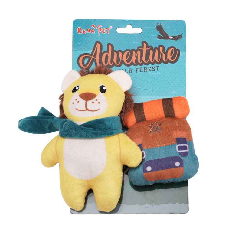 Mascota de dibujos animados molar resistente a la mordedura de perro de juguete de peluche traje de juguete de sonido transfronterizo al por mayor suministros para mascotas