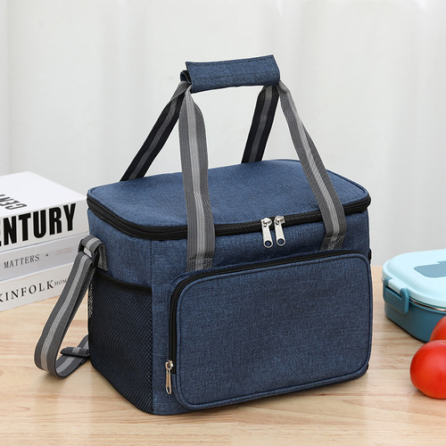 Amazon Outdoor Hand-held Picnic Bag Crossbody Insulated Meal Bag Aluminum Foil Cooling Ice Bag Large Capacity Insulated Bag