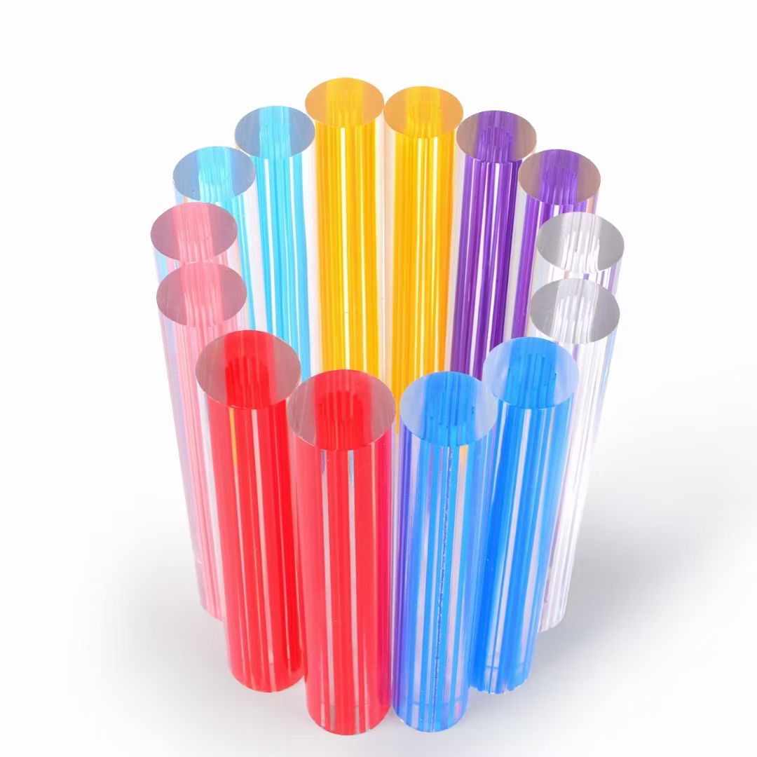 透明亚克力圆棒有机玻璃棒亚克力气泡棒亚克力彩色棒尺寸任意切割