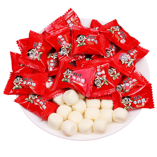 Wangwang Wangzai Milk Candy Wholesale Mixed Flavor Candy Wedding Celebration Gift 500g Bulk Snack Wedding Happiness Candy