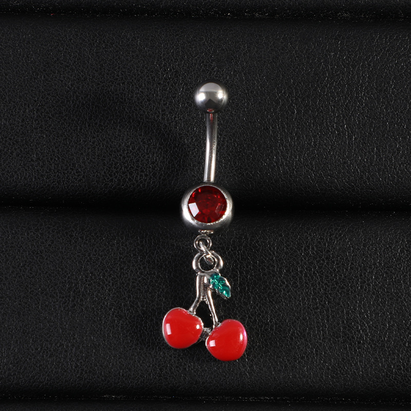 Trendy Piercingschmuck Europäischer und amerikanischer Nicht-Mainstream-Bauchnabelring in Schlangenform mit Wassertropfen-Zirkon_voghion.com