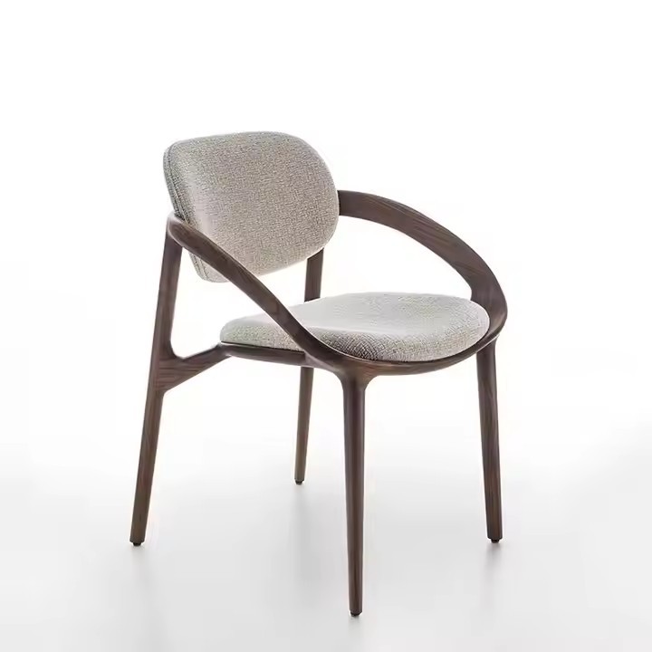 Mesa de comedor de hotel de caja de madera maciza cadena de restaurantes occidentales diseñadores de estilo antiguo asiento de tela de caña