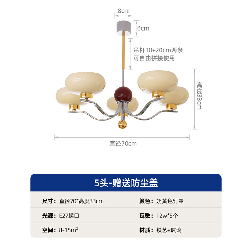 Modelo B-{pantalla de color amarillo lechoso}-5 cabezas