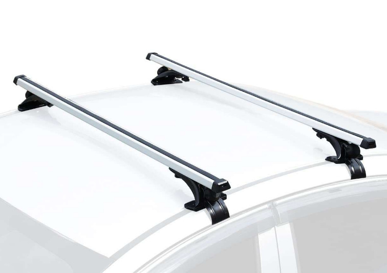 Universal roof rack crossbar mounting kit for sedans and pickup trucks, no-drill installation, heavy-duty load-bearing
