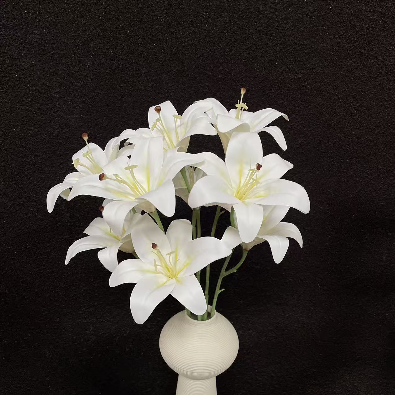 Flores falsas blancas Flores artificiales Flores para bodas Auditorio de bodas Decoración del hotel Techo artificial Flores artificiales Flores falsas