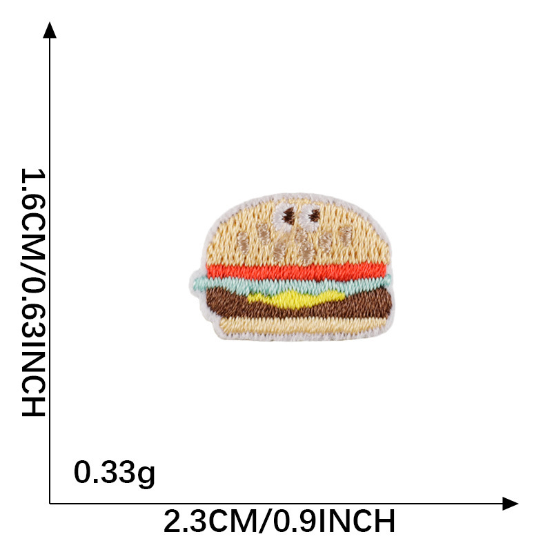 メーカー既製漫画食品刺繍ステッカー diy 衣類アクセサリー装飾アイロンパッチ한국 Wappen 布ステッカー|undefined