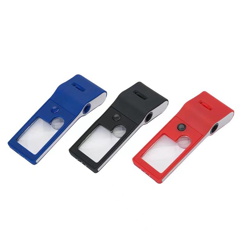 Crystal Glow Factory Direct LED UV Purple Light Phone Card Reader Jewelry Antique Identification Magnifier TH515