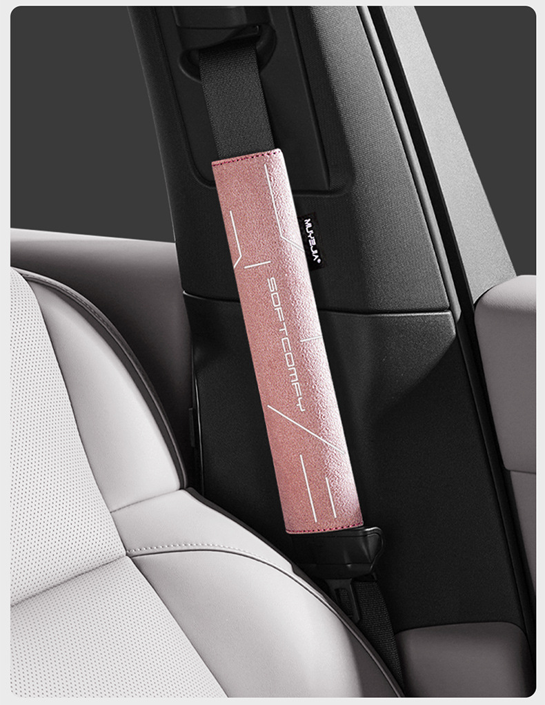 Car Seat Belt Shoulder Pads, Universal for All Seasons, Suede Seat Belt Protective Covers, Extended Anti-Wear, Comfortable Interior Accessories