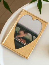 6寸心形相框摆台结婚登记照相框法式轻奢闺蜜礼物少女心金色相框