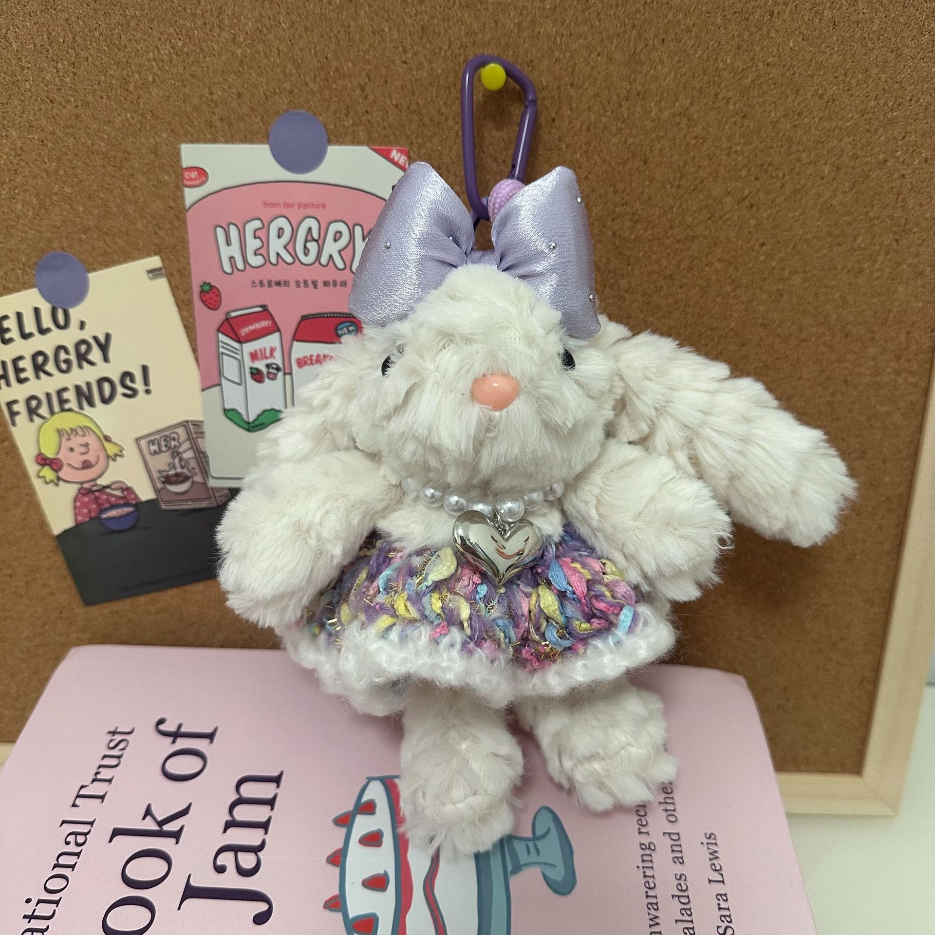 243g Weight Bag Charms Bag Accessories Type 1 Piece Quantity Holiday, Daily Occasion Plush Material Rabbit Pattern Cartoon Style, Cute Style 1 Piece Plush Rabbit Bag Charms 2