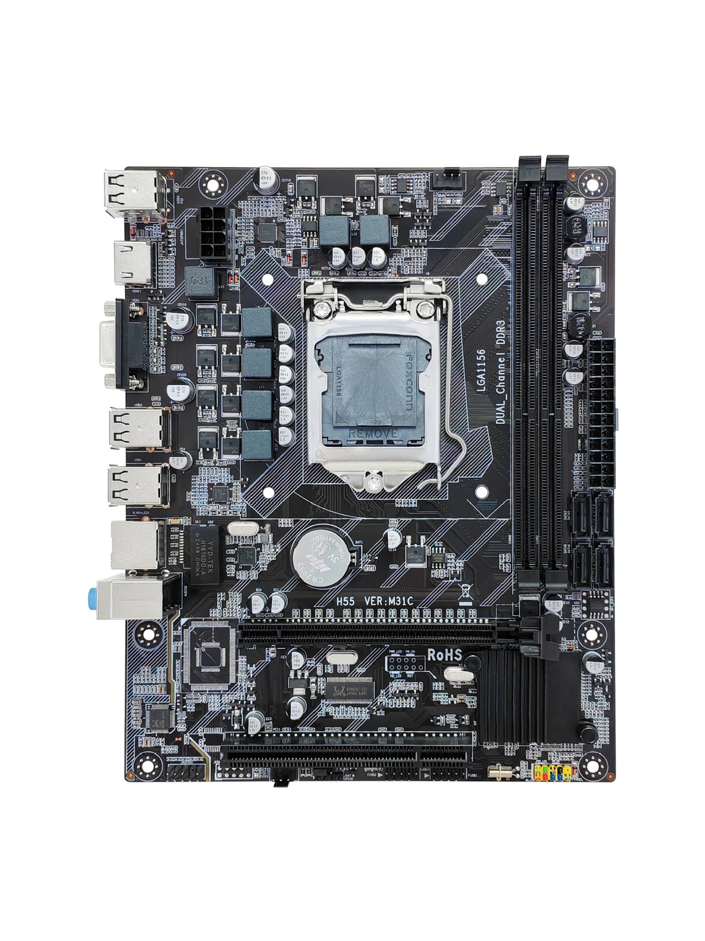 全新H55 D3 1156针主板支持I3 530 I5 760 i7 870CPU套装带HDMI
