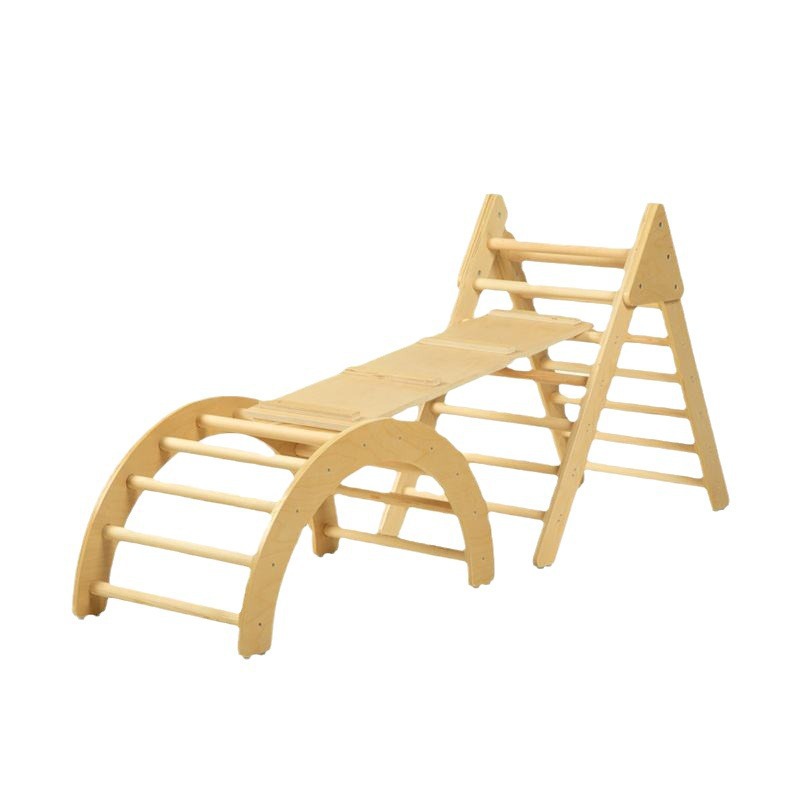 Wooden climbing frame for early age