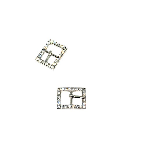 Metal Water Drill Belt buckle, Rectangle Sun buckle with diamonds, women's sandals, oval clip buckle, three-step needle box bag adjustment buckle