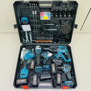 (1 generation number 214) cross-border foreign trade suit power tools lithium power tools 6-piece set (MT socket)