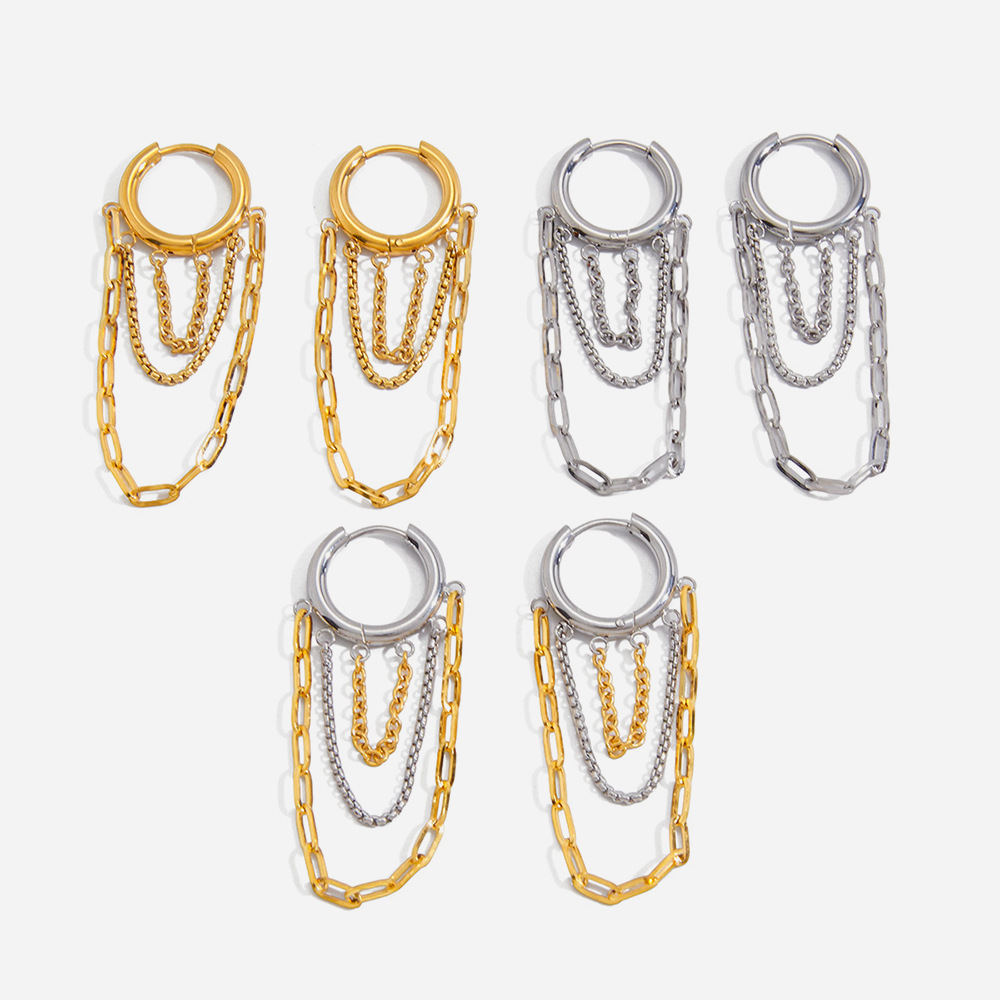 design minimalistic universal earrings stainless steel